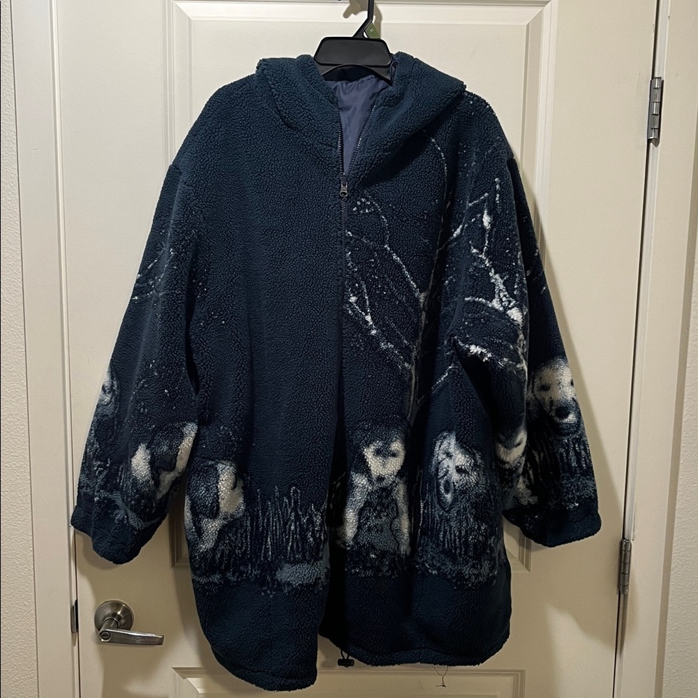 Willow Lane Dog Pattern Sherpa Reversible Jacket